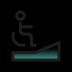 Wheelchair accessible path of travel-light-icon
