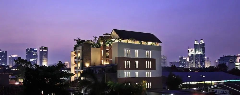 Rasuna Icon Hotel - Front of property - evening night - 2