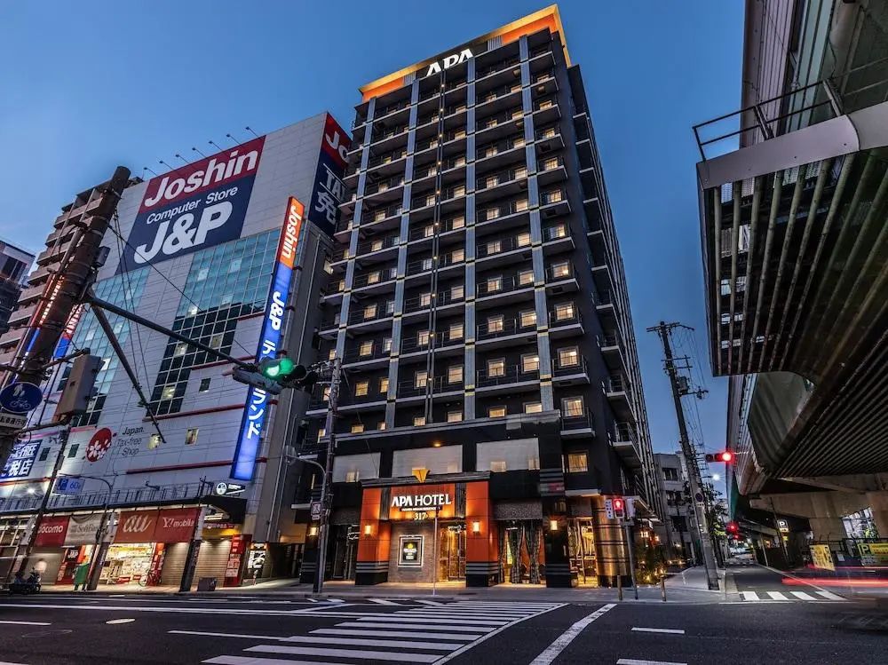 APA Hotel Nambaminami Ebisucho Eki Shinsekai - Front of property - evening night - 1