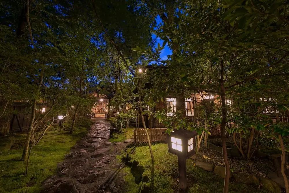 黒川温泉之宿棕榈油酒店 - Front of property - evening night - 2