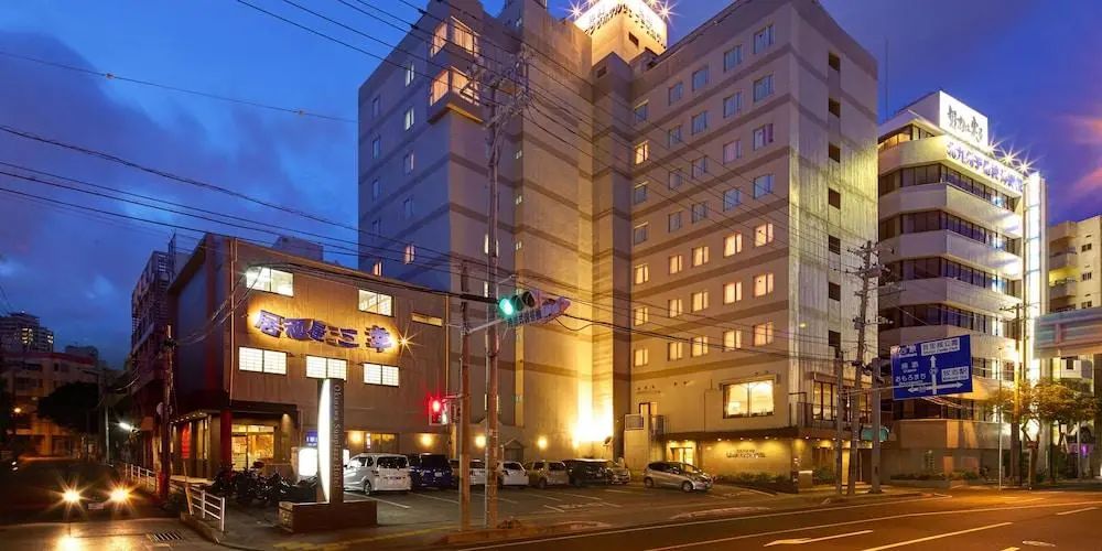 Okinawa Sunplaza Hotel - Front of property - evening night - 2