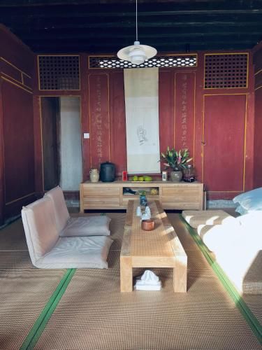 Zen mountain residence half hidden in the mountains main photo