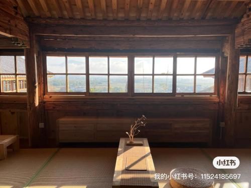 Zen mountain residence half hidden in the mountains photo 2